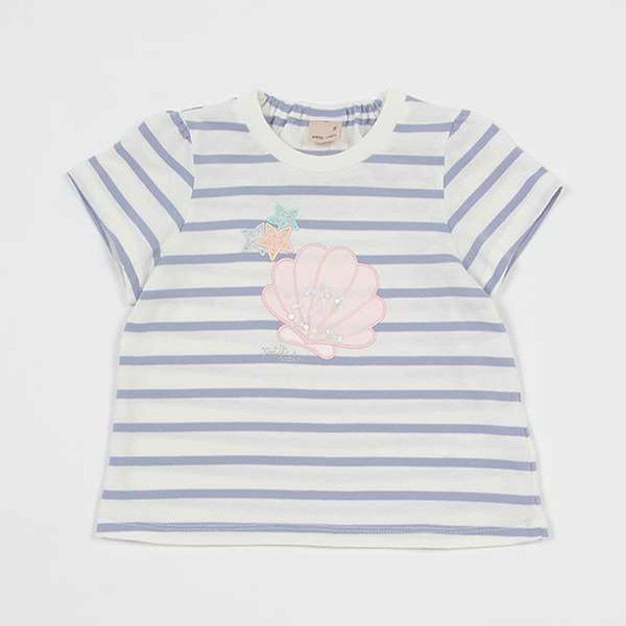 Anti-Stain Sparkling Motif T-Shirt (Kids),Light blue, large image number 0