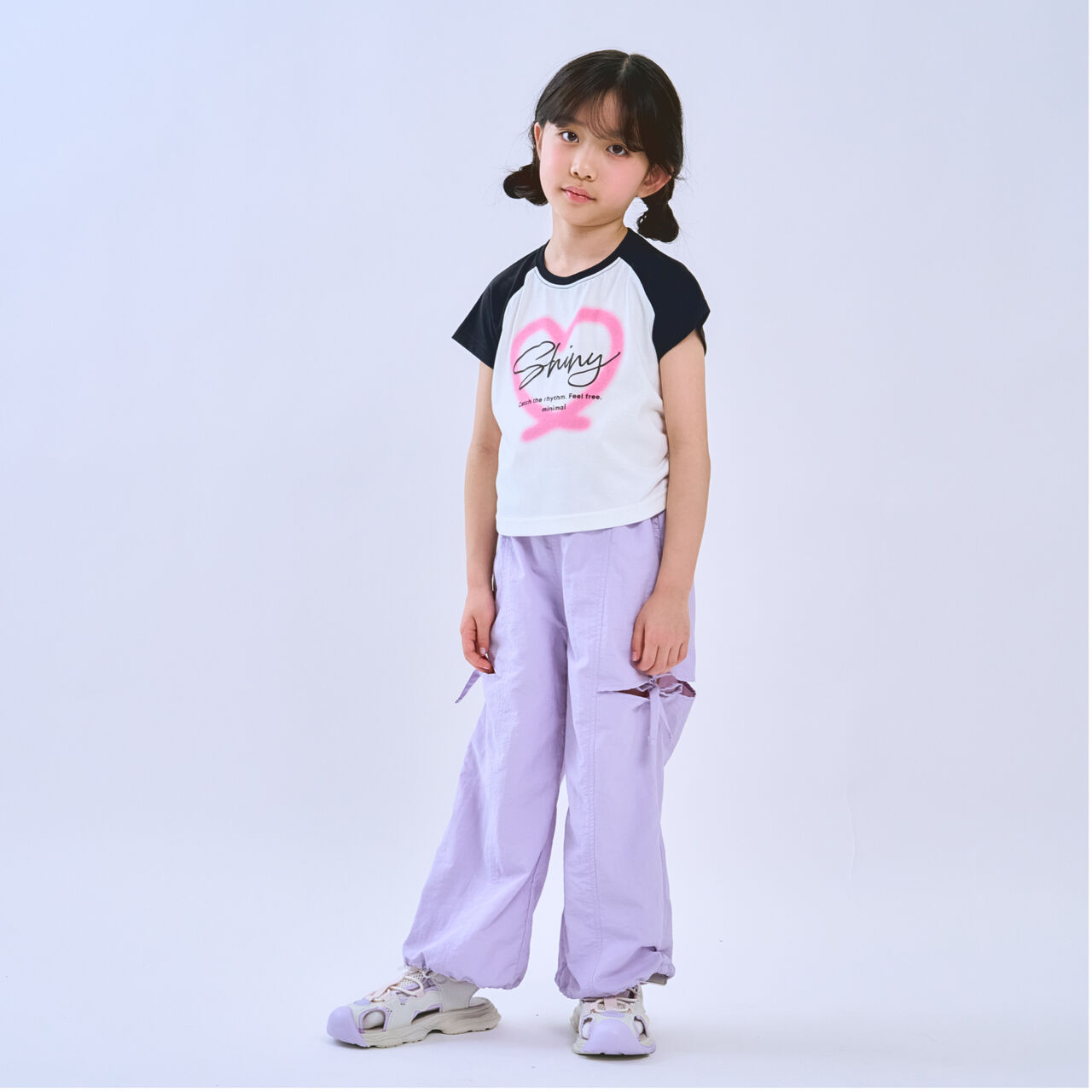 [Cool Touch] Cropped Raglan Short Sleeve T-Shirt,Black, large image number 5