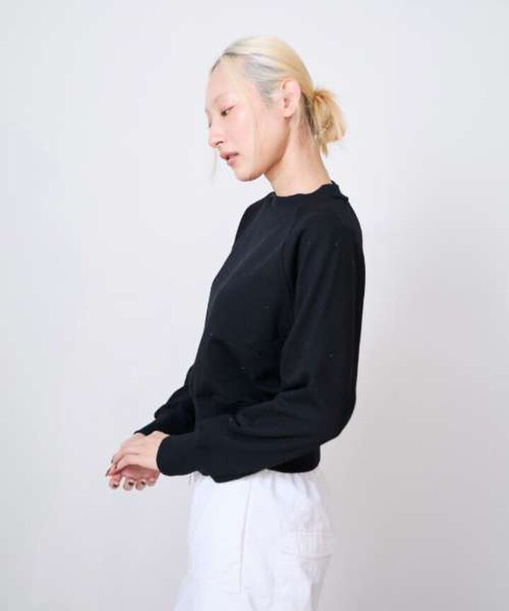 Rhinestone Fleece Pullover,Beige, medium image number 8