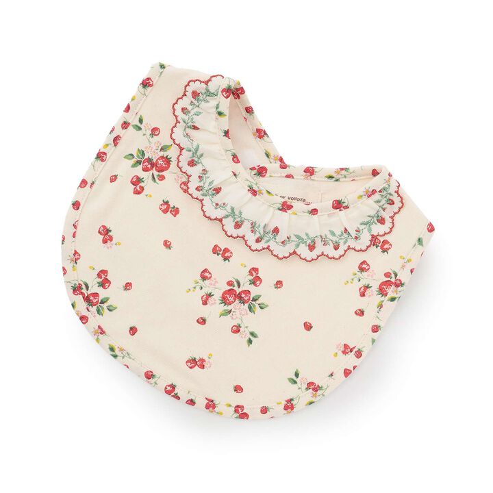 Wild Strawberry Organic Bib [Made in Japan],, medium