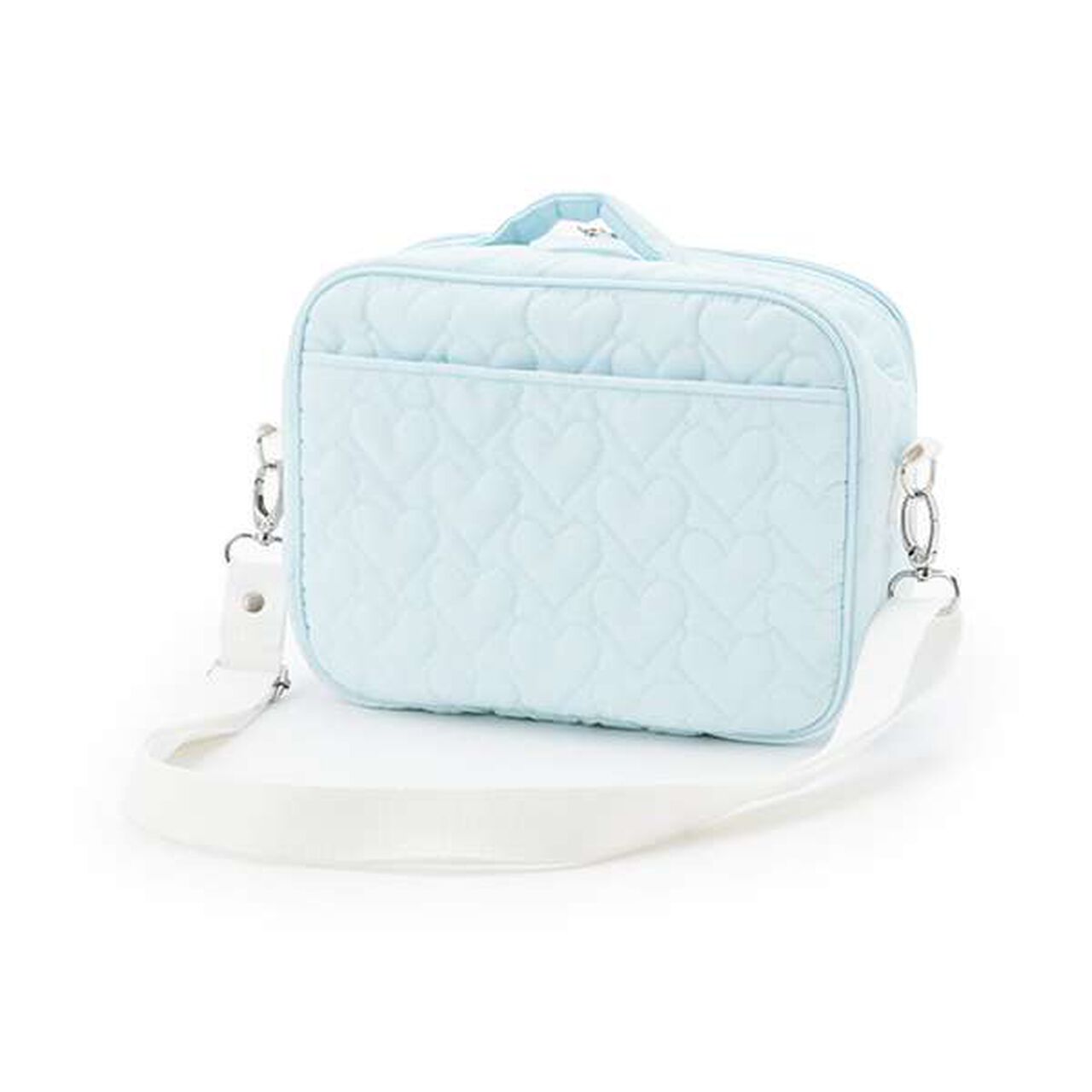 Rabbit Appliqué Diaper Pouch with Shoulder Strap,Light pink, large image number 1