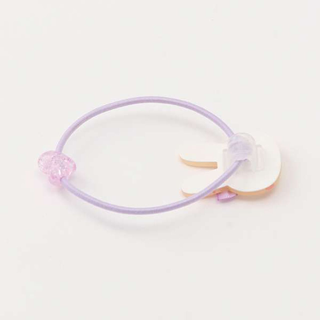 Mimi Motif Hair Ponytail Holder,Lavender, large image number 1