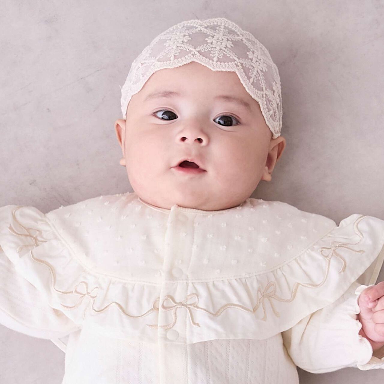 Lace Headband,Pearl white, large image number 0