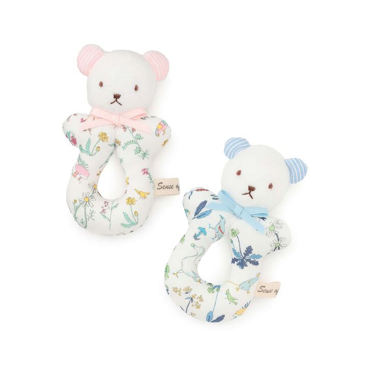 THEO Ring Rattle [Made in Japan],Blue, medium image number 4