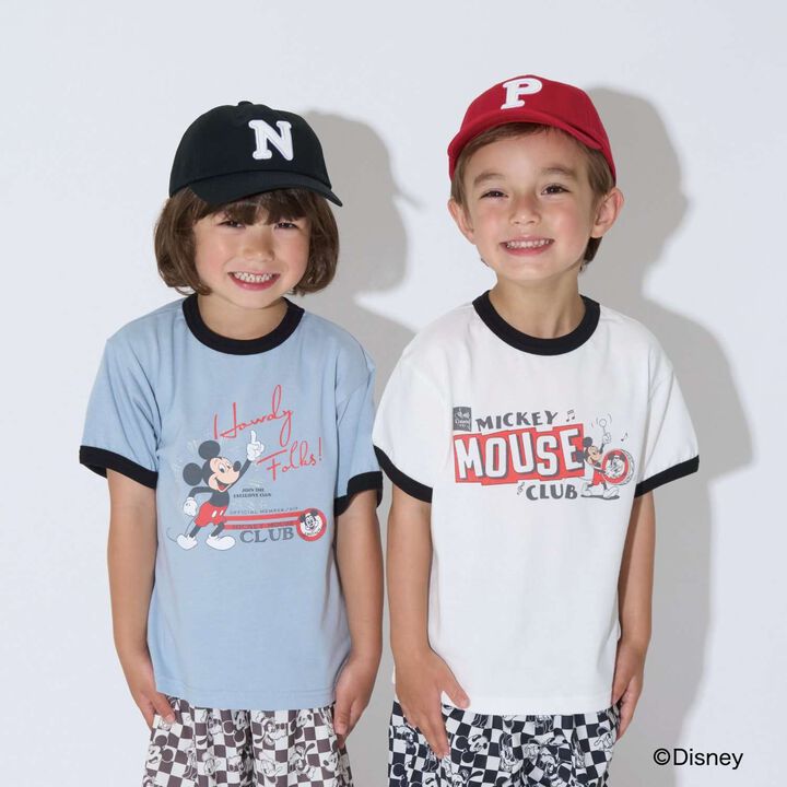 [Disney] [Comfortable Jersey] Assorted Print Ringer T-Shirt,Charcoal gray, medium image number 20