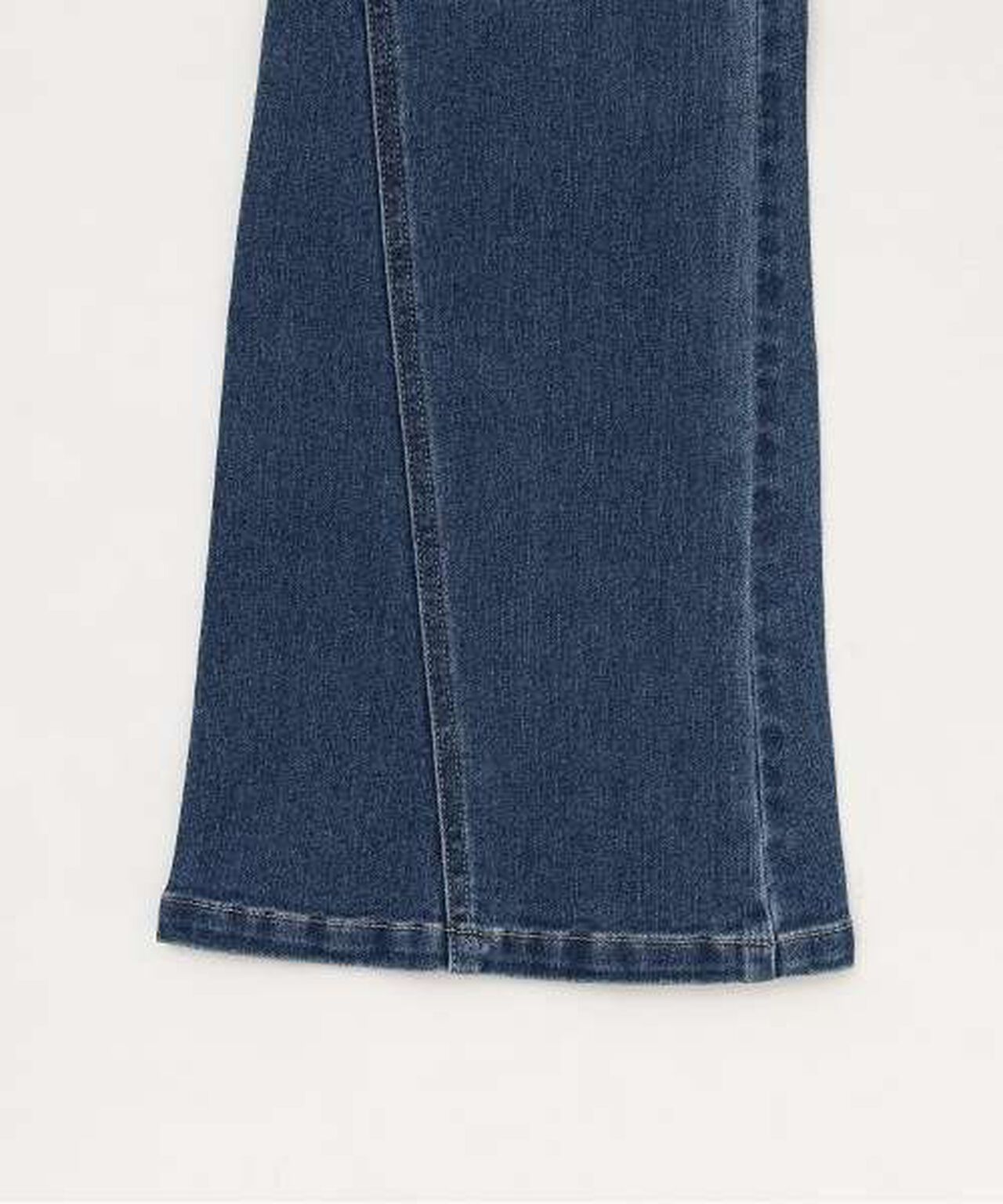 Motif Logo Flare Denim Pants,Light blue, large image number 5