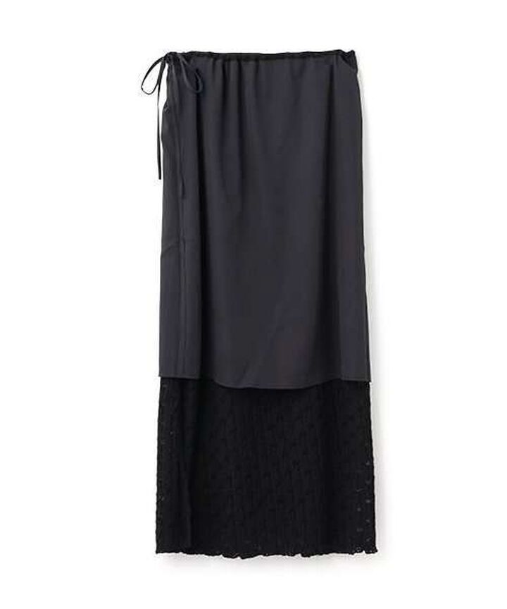 Reversible Lace Skirt,Charcoal gray, medium image number 13