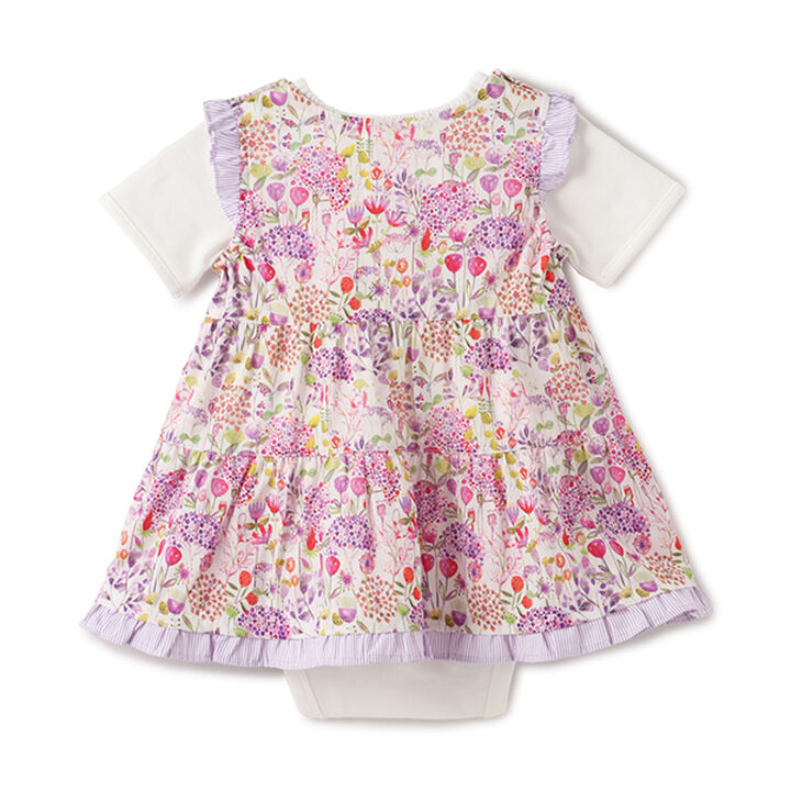 Broad Print Bodysuit Set,Blue, medium image number 1