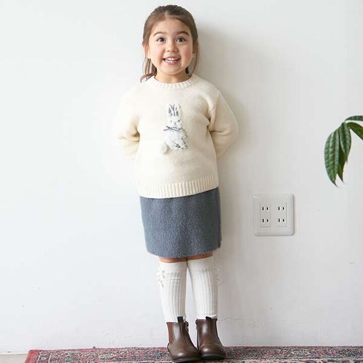 [Link] Lame Knit Skirt,Ivory, medium image number 1