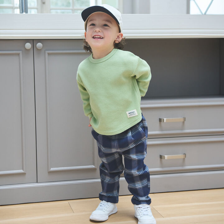 Relaxed Stretch Checkered Pants,, medium