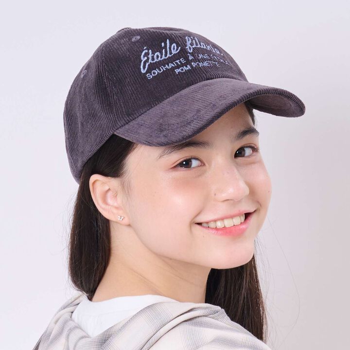 Corduroy Logo Embroidery Cap,, medium
