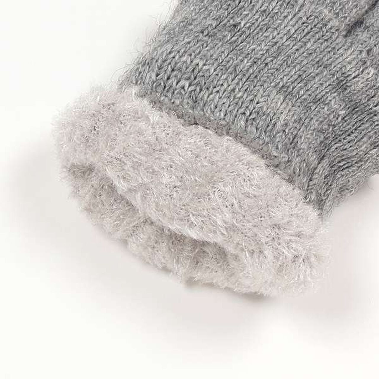 Reversible Fleece Ribbon Gloves,Light pink, large image number 5