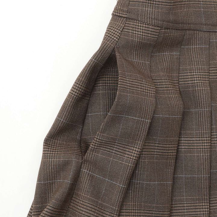 Trim Lace Double Layer Pleated Skirt-Pants,Black, medium image number 6