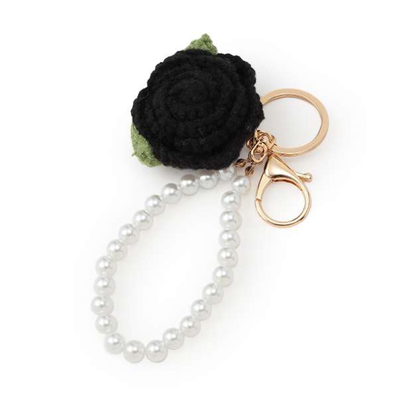 Rose Pearl Charm,Black, large image number 0