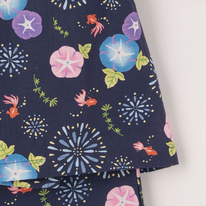[Web Exclusive] GIRLS All-Over Pattern Jinbei,Navy, medium image number 12