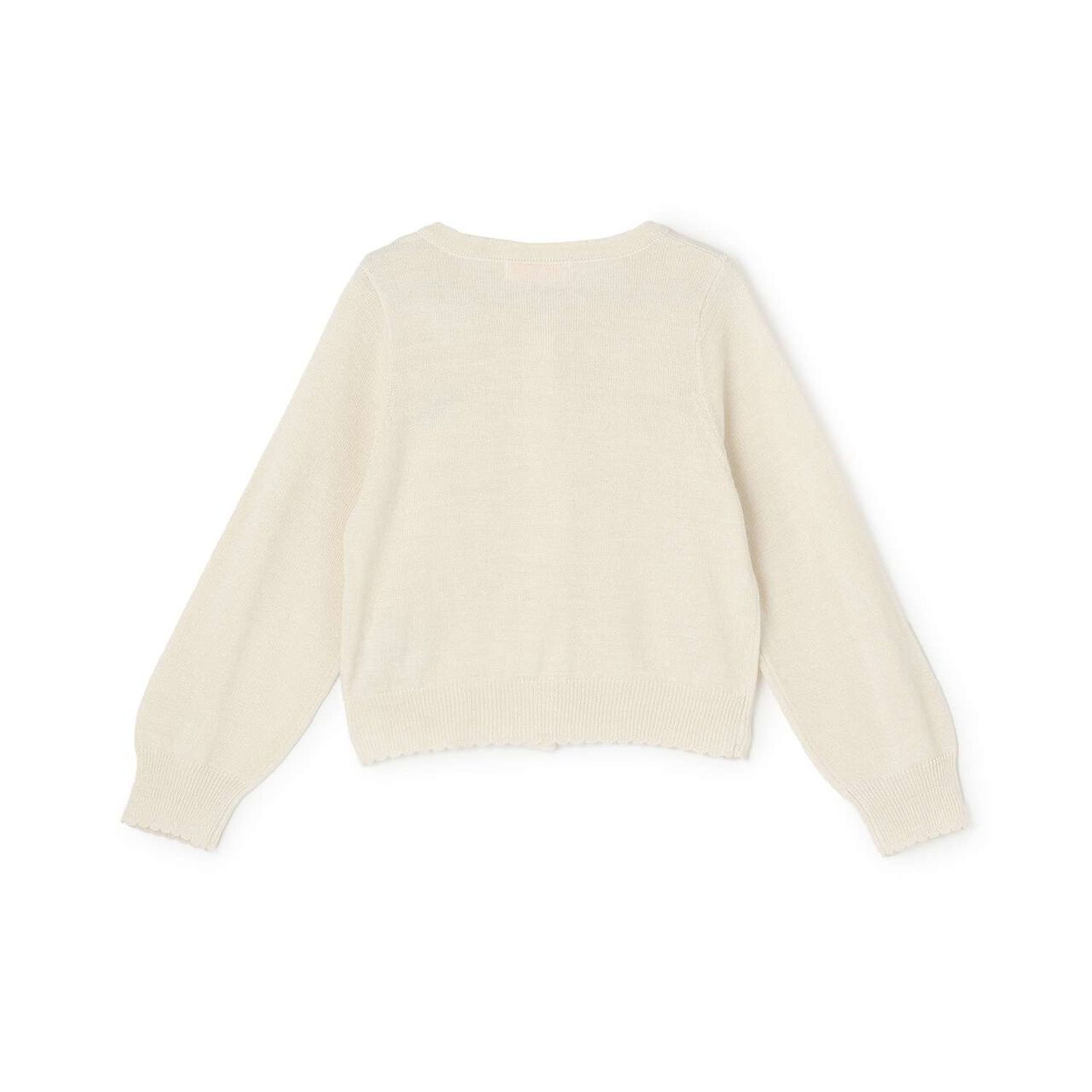 [Restock] Ribbon Lame Knit Cardigan,Off white, large image number 1