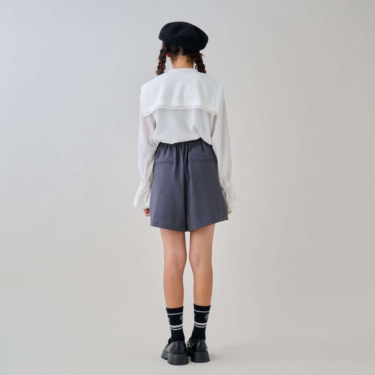 [Graduation Attire] High-Waist Ribbon Shorts,Multi color, large image number 2
