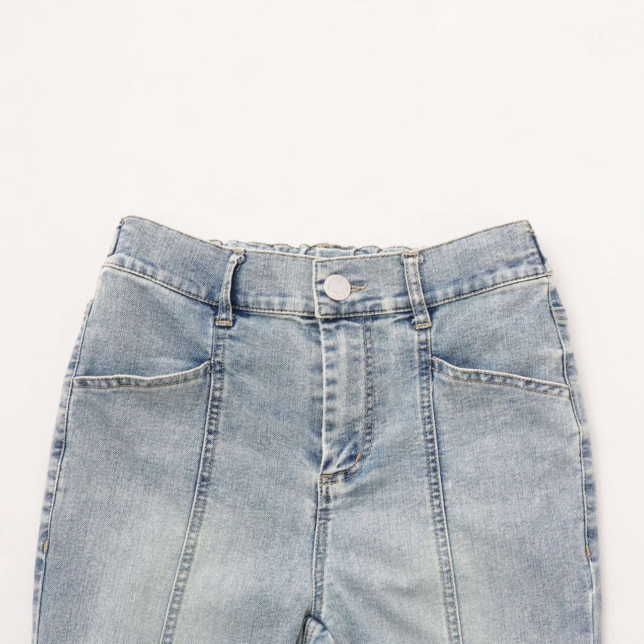 Lace-Up Flare Denim Pants,Gray, large image number 12