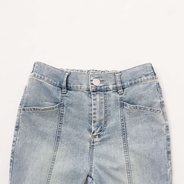 Lace-Up Flare Denim Pants,Gray, medium image number 12