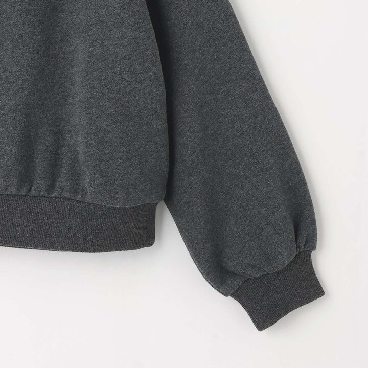 Sparkling Ribbon & Logo Sweatshirt,Charcoal gray, medium image number 7