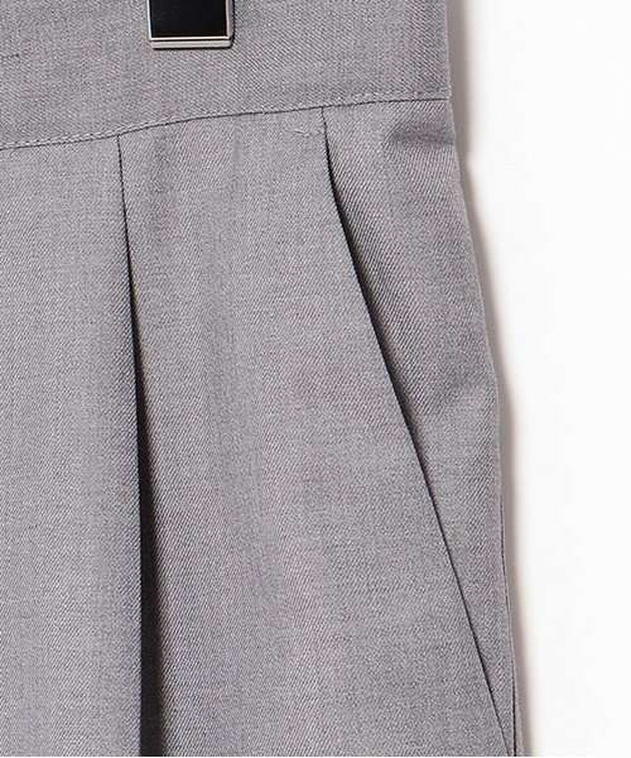 Semi-Wide Tuck Pants,Black, large image number 2