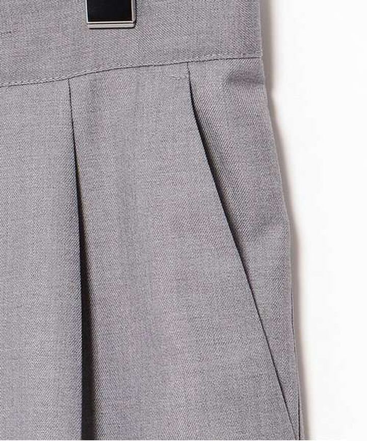 Semi-Wide Tuck Pants,Black, medium image number 2