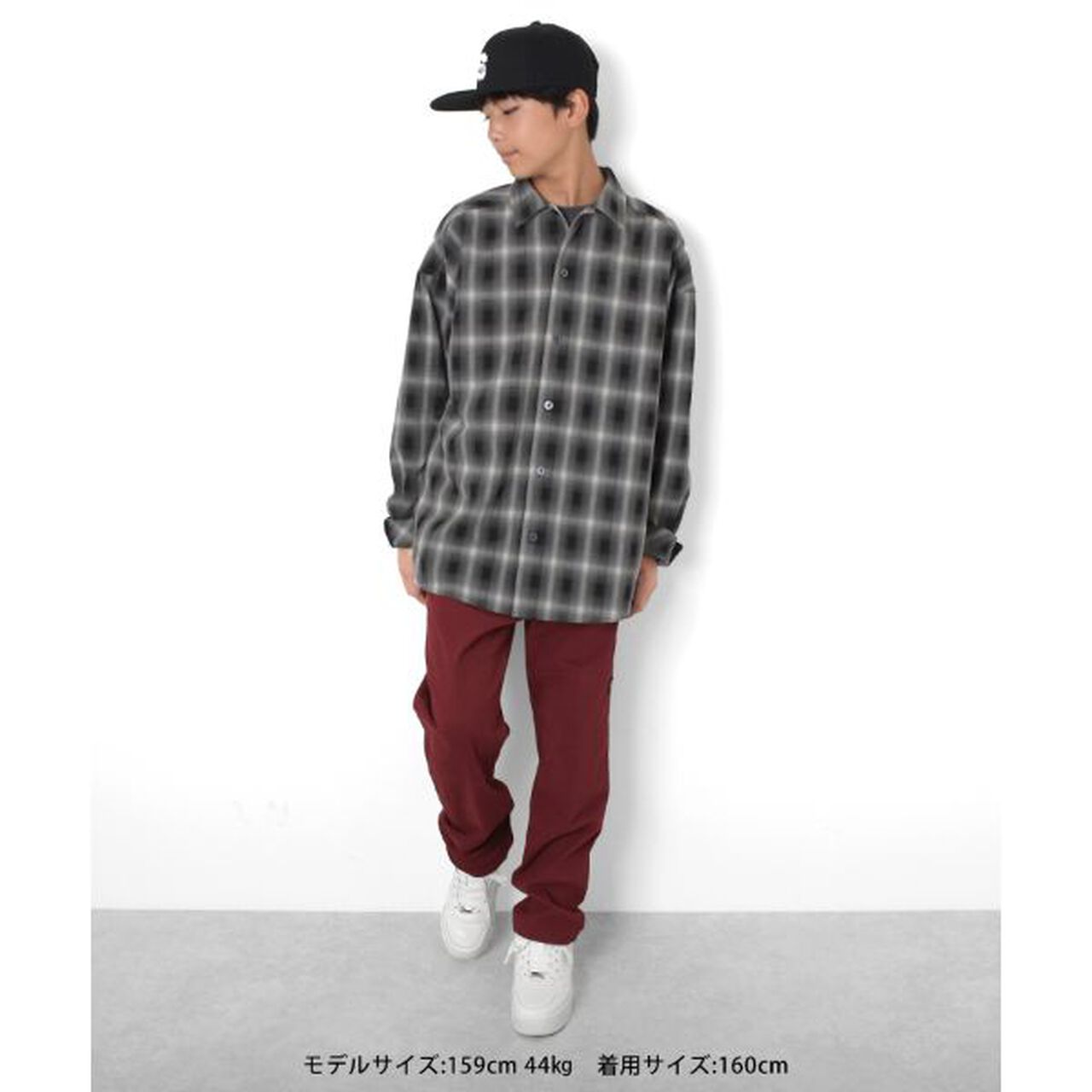 [Adult Size Available] Color Twill Double Knee Pants,Black, large image number 6