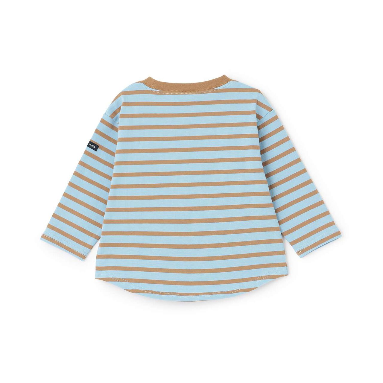 Anti-Stain Stripe Long-Sleeve T-Shirt,Yellow, large image number 3