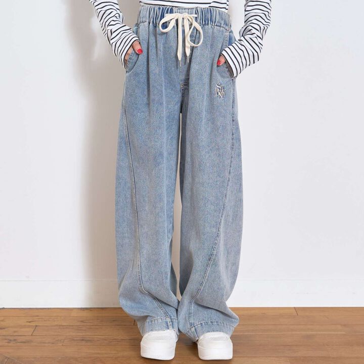Easy Pull-On Summer Pants,Blue, medium image number 1