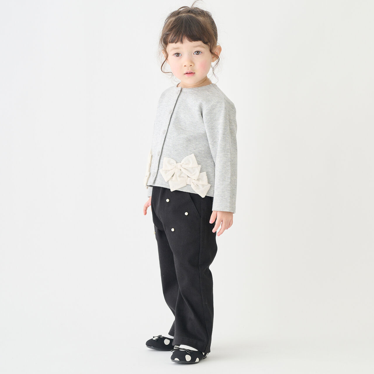 Pearl-Embellished Cut Pants,Blue, large image number 1