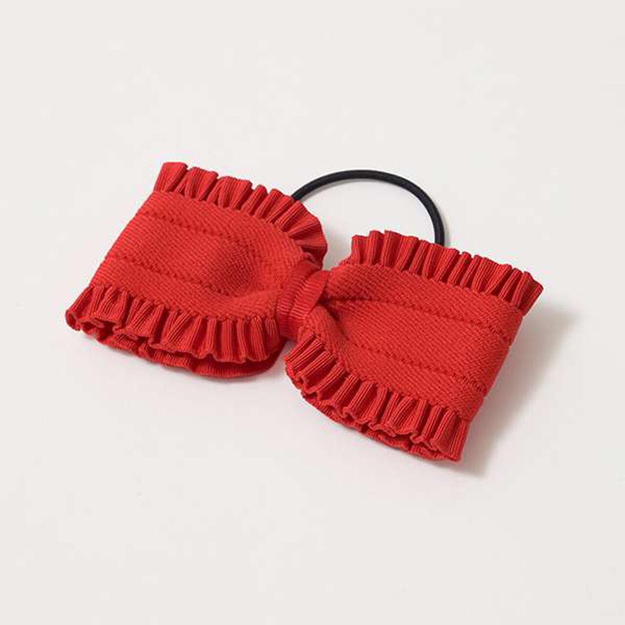 Frill Ribbon Hair Tie,Red, large image number 5