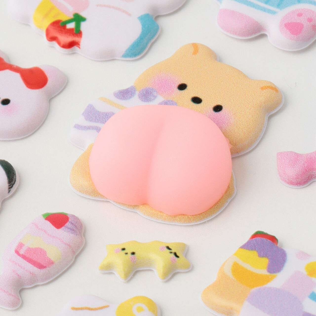 Animal Tail Stickers,Peach, large image number 4