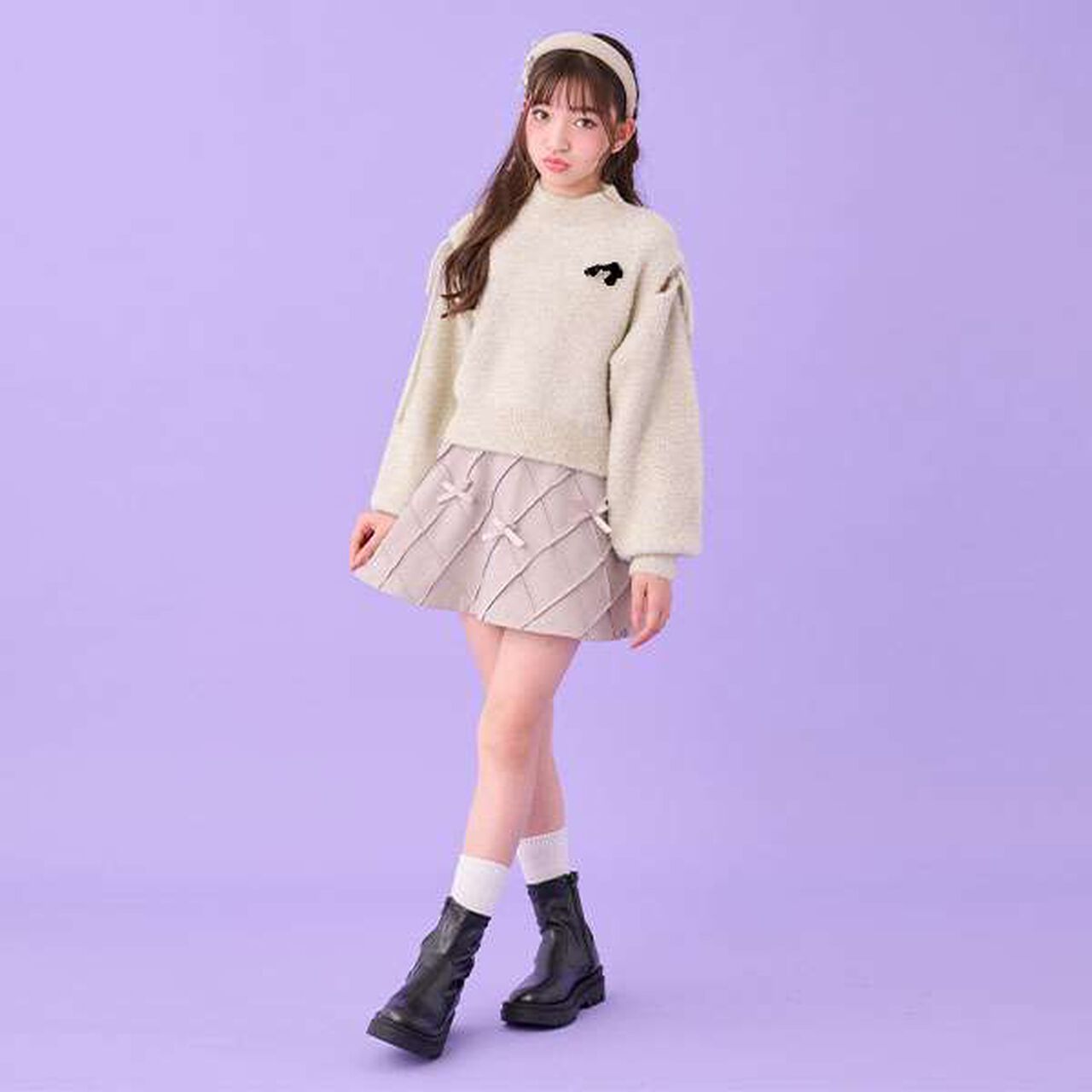 Shoulder Sparkle Knitwear,Off white, large image number 4