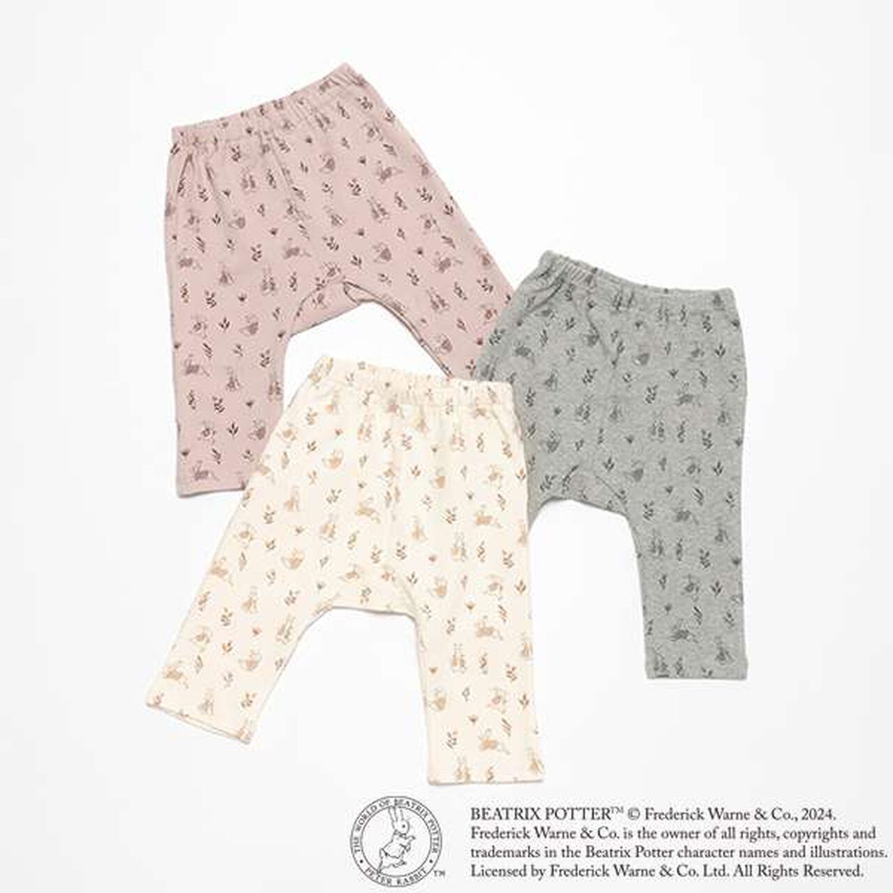 Peter Rabbit Print Leggings,Top gray, large image number 5