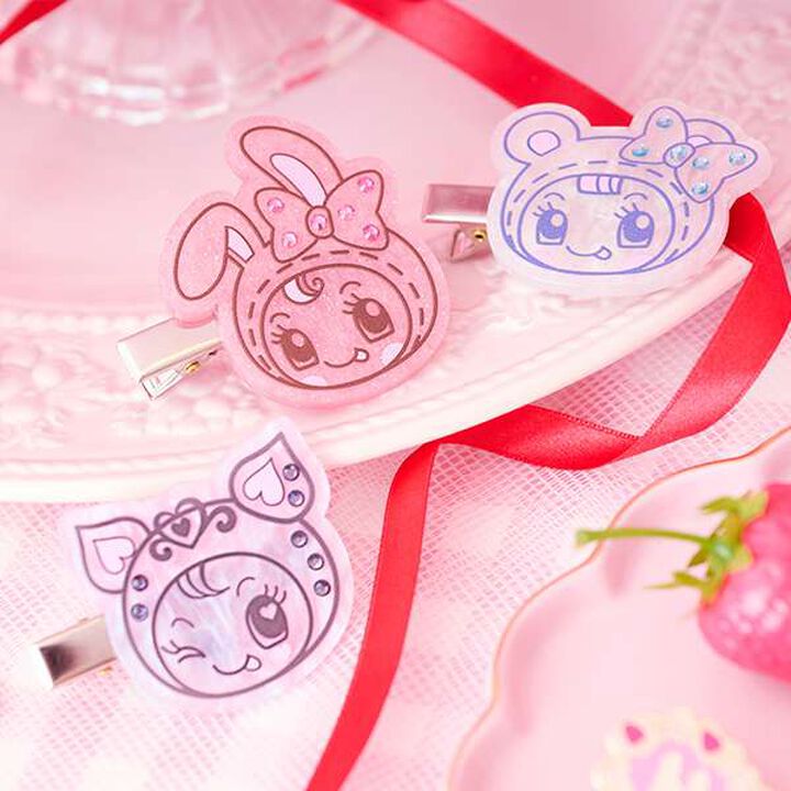 Assorted Character Sparkling Bang Clips,Light pink, medium image number 5