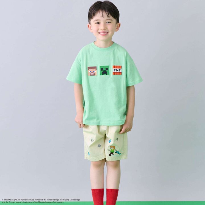 [MINECRAFT] Embroidered Half Pants,, medium