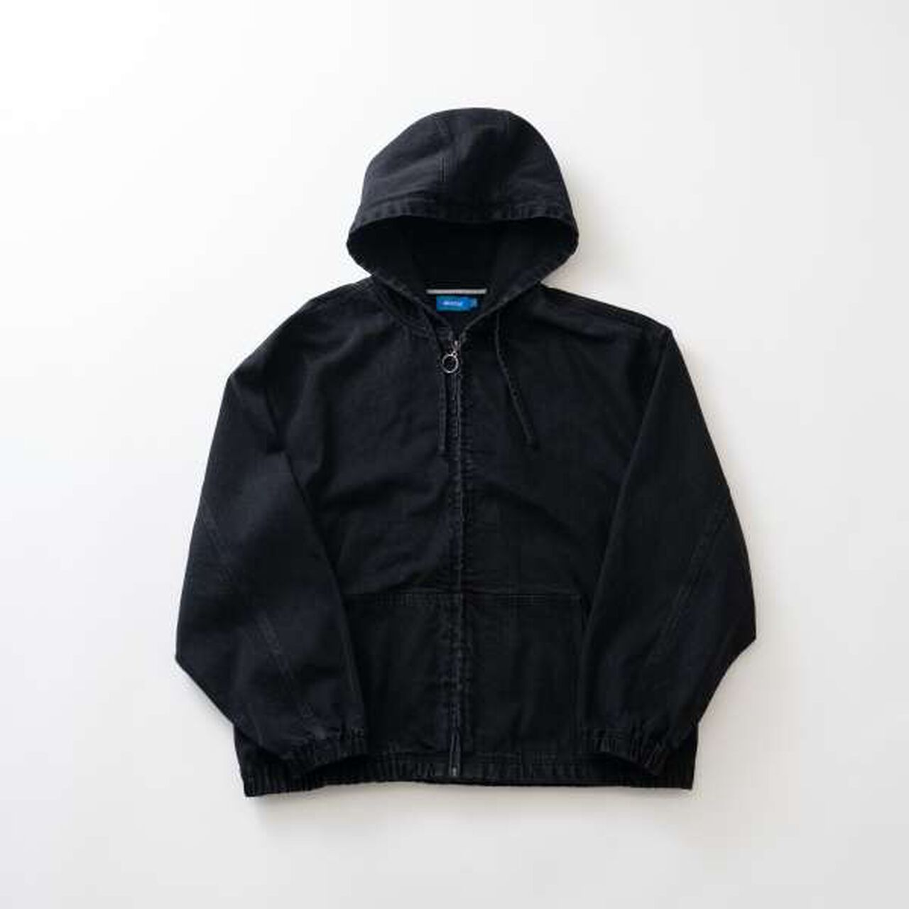 Hooded Denim Zip-Up Jacket,Deep blue, large image number 6