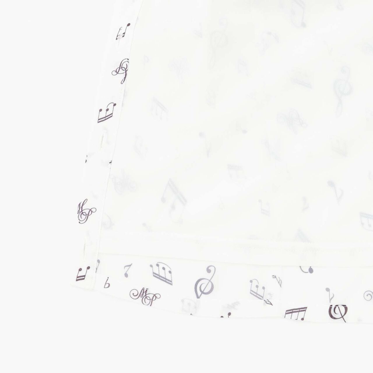 Musical Note Frill Blouse♪,Off white, large image number 6