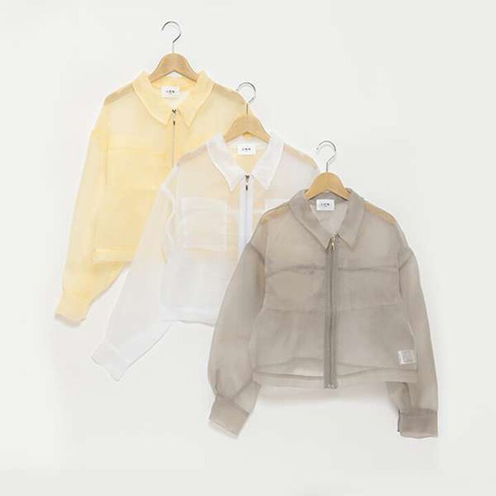 [LADIES] Sheer Shirt Jacket,White, medium image number 16