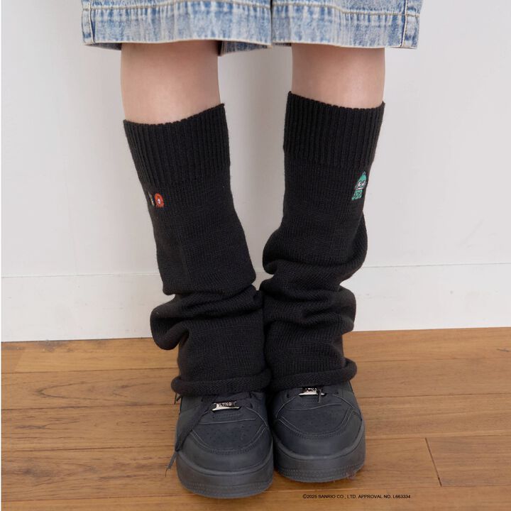 Sanrio Characters Knit Leg Covers,Black, medium image number 5