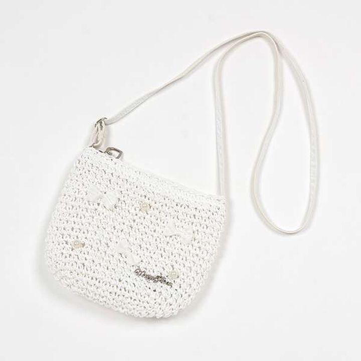 Woven-Style Pouch Bag,Light beige, medium image number 8