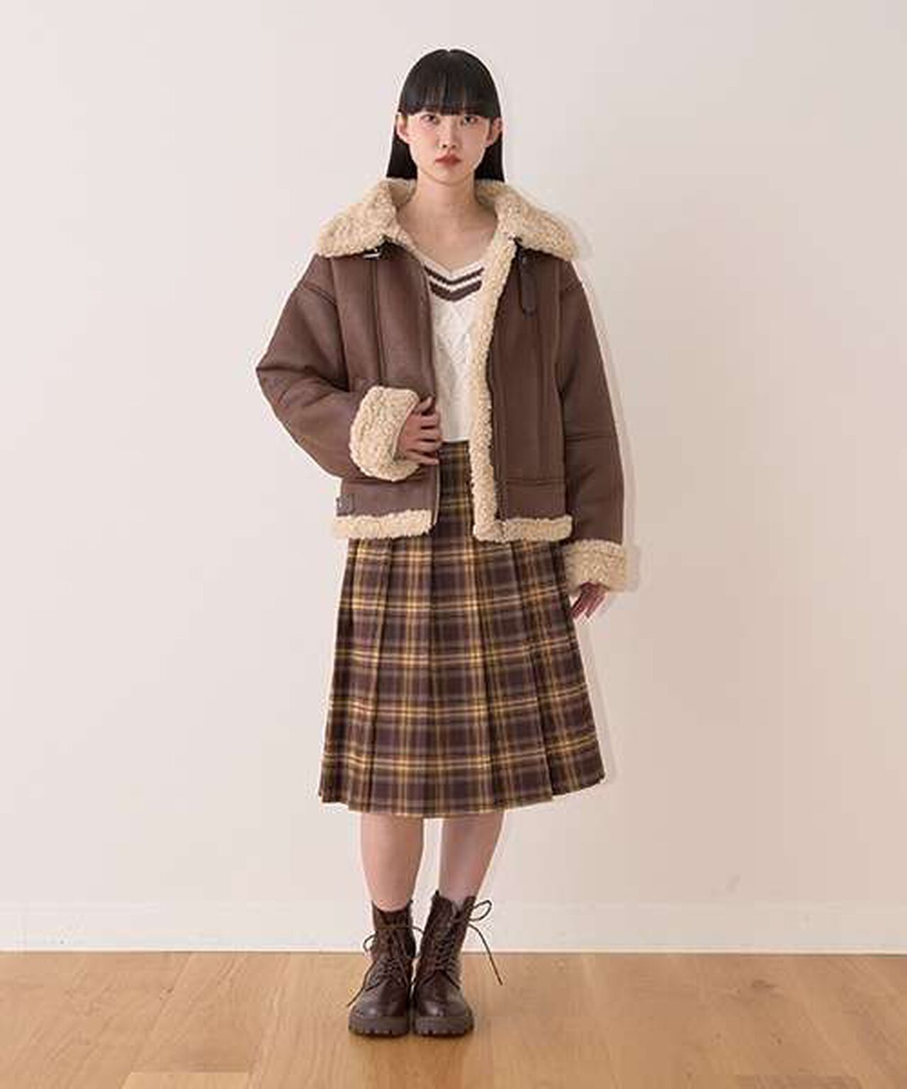 Pleated Midi Skirt,Mocha tea, large image number 11