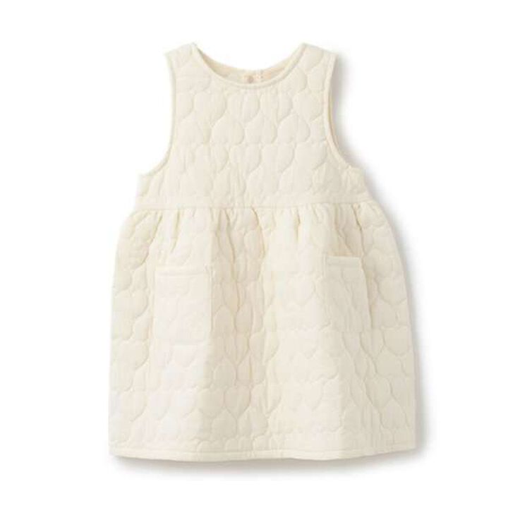 Heart Quilted Jumper Skirt,Charcoal gray, medium image number 19