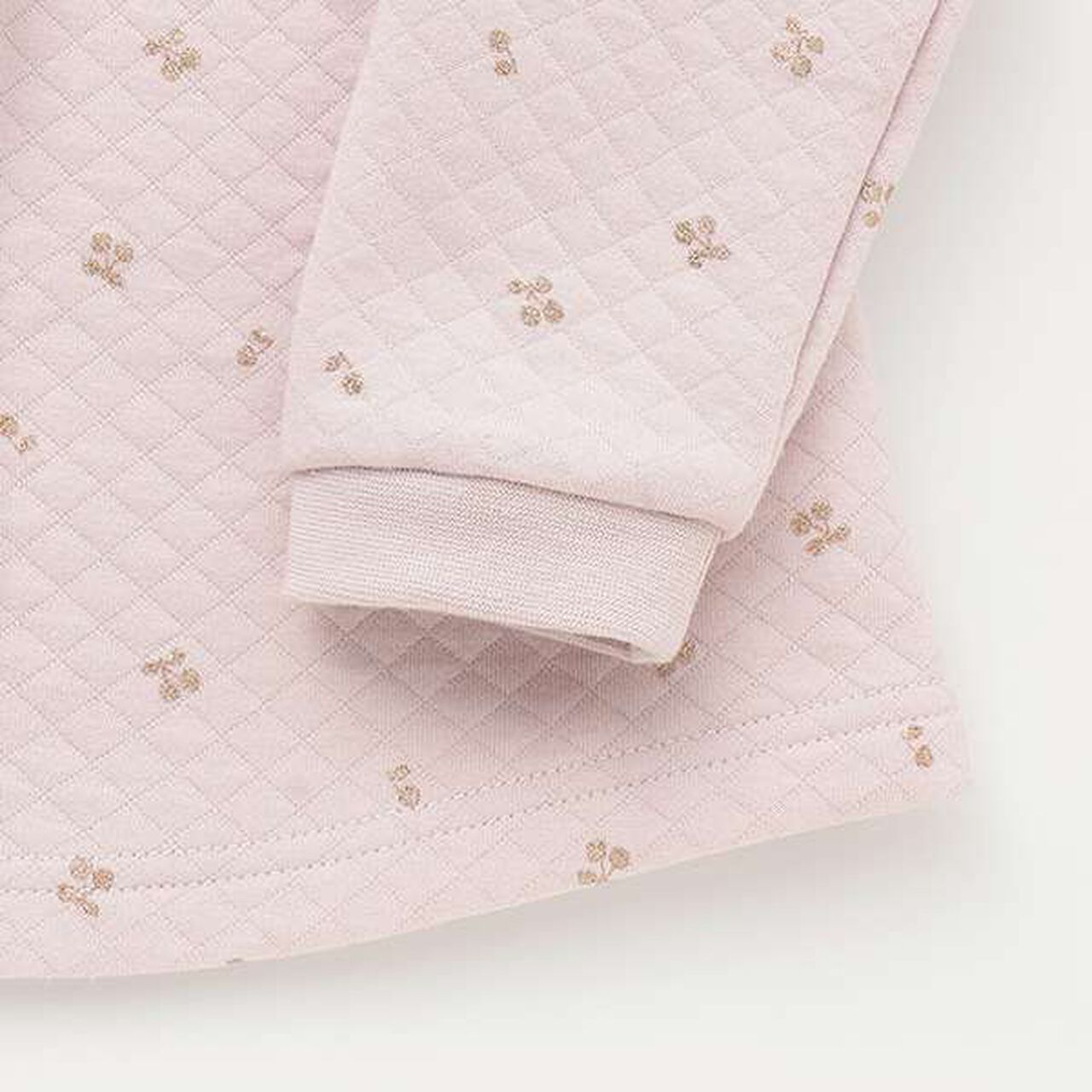 Sparkling Cherry Quilt Pajamas,Ivory, large image number 9