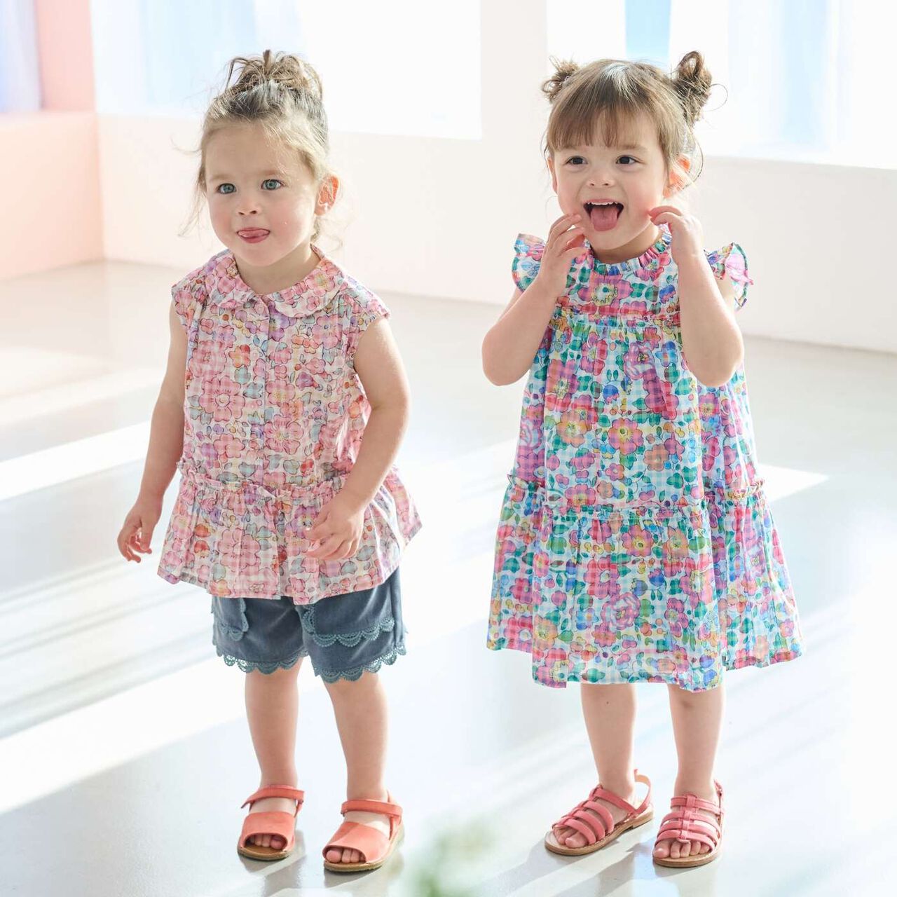 [Parent-Child Matching] Betsy Check One-Piece Dress,Blue, large image number 11