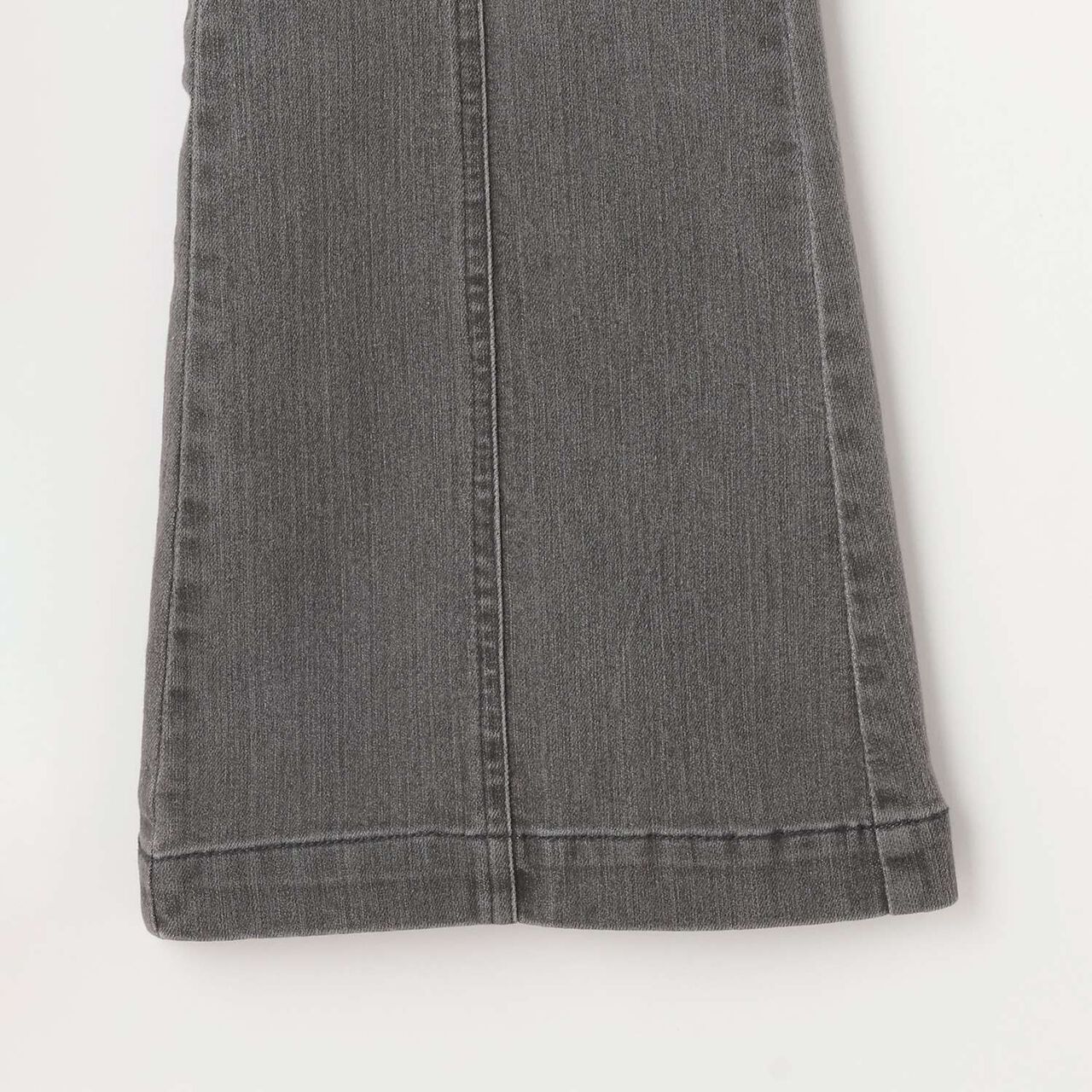 Stretch Slit Ribbon Flare Denim Pants,Gray, large image number 11