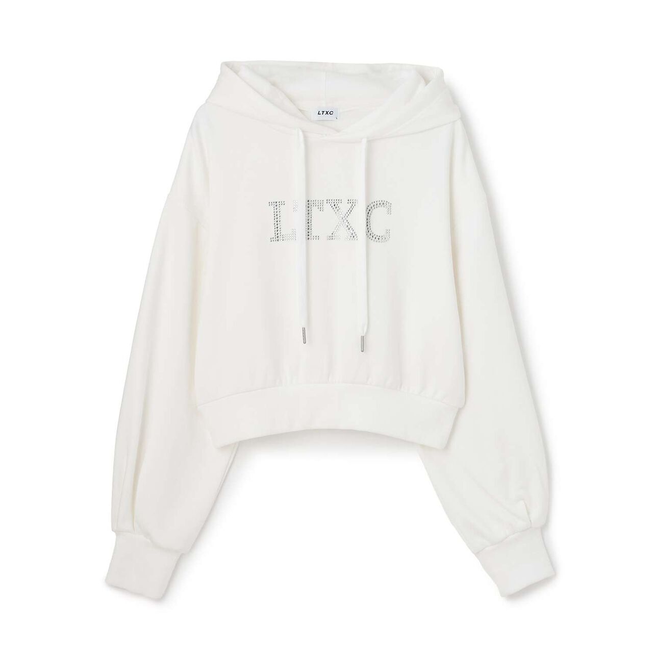 [LTXC] Shaggy Lined Black Cropped Parka,Off white, large image number 10