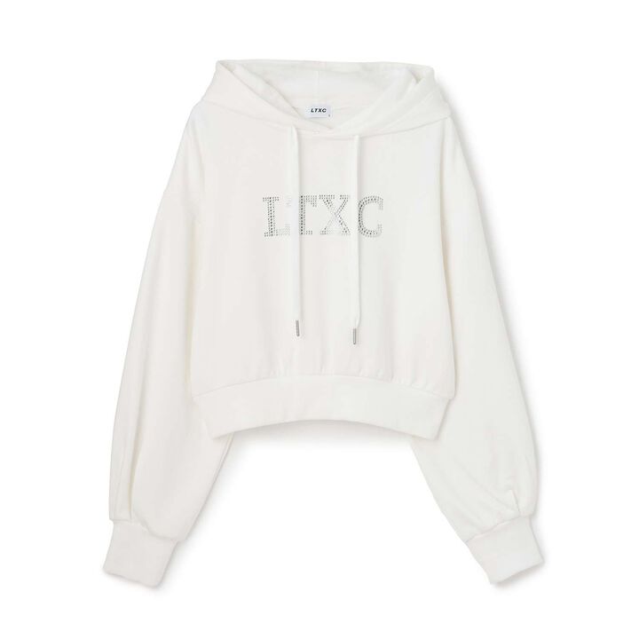 [LTXC] Shaggy Lined Black Cropped Parka,Off white, medium image number 10