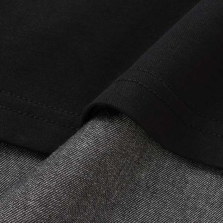 Shoulder Opening T-Shirt & Camisole One-Piece Dress Set,Black, medium image number 5