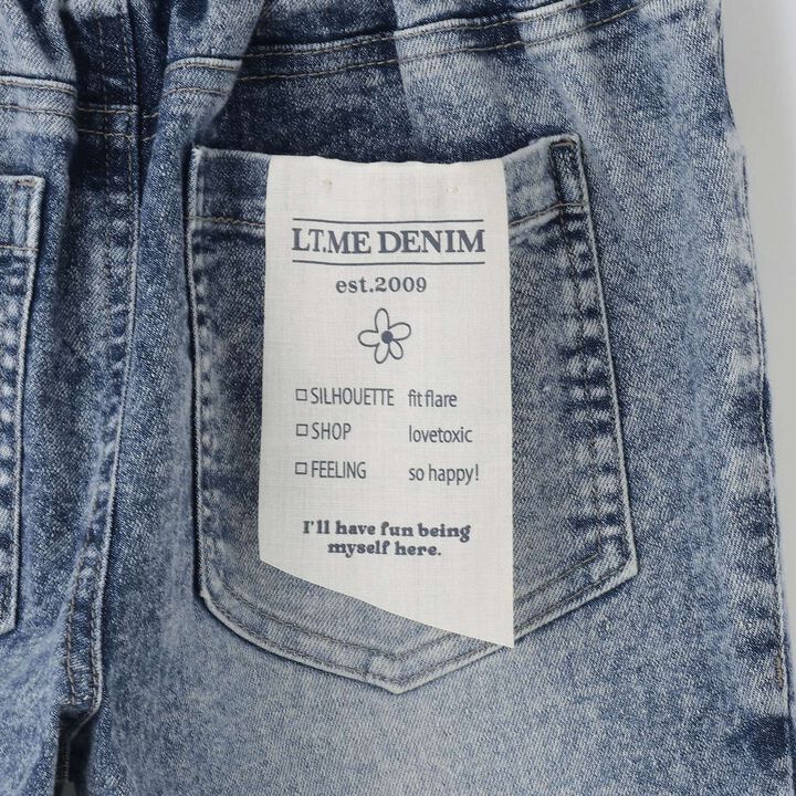 [Stretch] Stylish Flare Denim Pants,Sax blue, medium image number 23